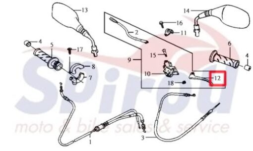 53178-T5C-000 Μανέτα Αριστερή Μαύρη MASK/JET50 - Image 2