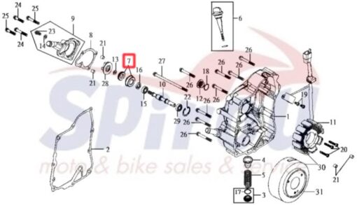 19217-TL1-301-A Τσιμούχα Τρόμπας Νερού Citycom300-Cruisym300-Gts300/250 - Image 2