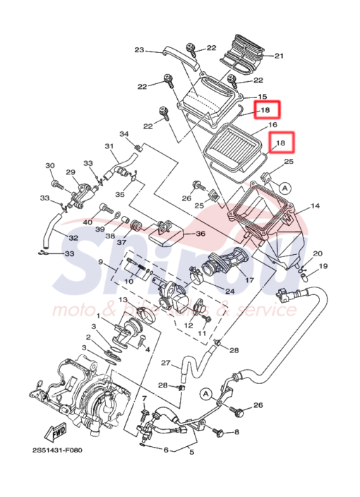 5YP-E4452-00 Τσιμούχα O-ring Καπάκι Φιλτροκουτί CRYPTON X T135 - Image 2