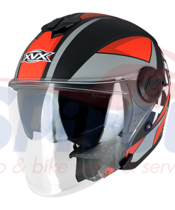 22936 Κράνος XVX Jet Galaxy RX-460 Large Μαύρο-Κόκκινο Ματ