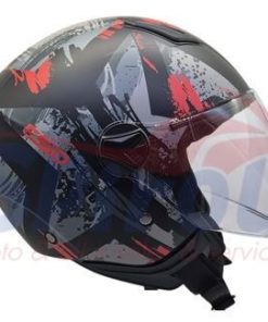 22908 Κράνος Ανοιχτό FSD700 X-Large Με Σχέδιο Μαύρο-Γκρί-Κόκκινο Poison