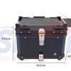 22964 Βαλιτσάκι STR/T445 55L 2πλή Κλειδ.[PP] Τετράγωνη Μαυρο Με Επένδυση Και Μαξιλάρι Πλάτης