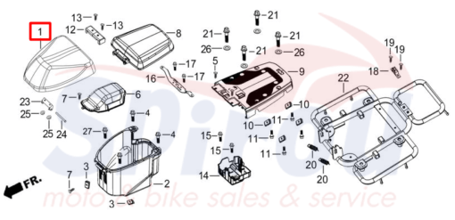 TI0074-33100 Σέλα Cargo125 E4/E5 - Image 2