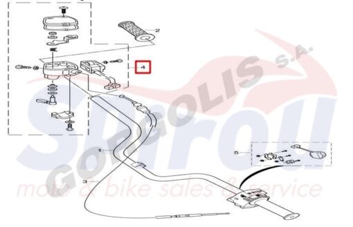 P206006610210000 Μηχανισμός Γκαζιού Πλήρης Akita450 - Image 2