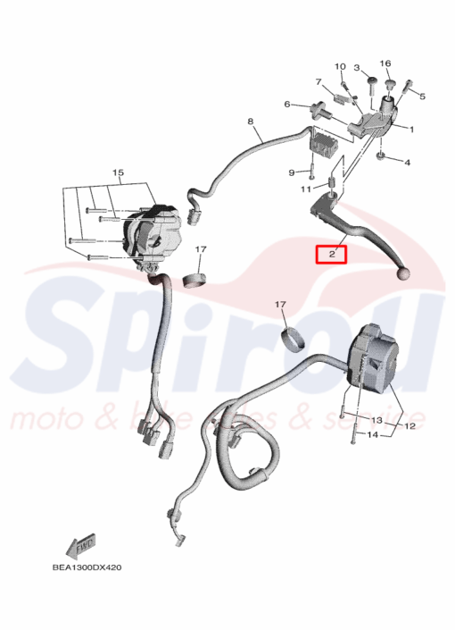 BAM-83912-00 Μανέτα Συμπλέκτη Tracer9 GT+ - Image 2