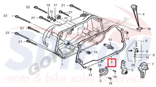 11394-U3A-0001-VN Φλάντζα Καπακιού Αμπραγιάζ VF125 E5 - Image 2