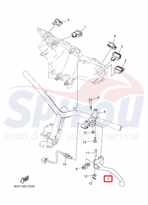 BUV-H3912-00 Μανέτα Αριστερή Φρένου Rayzr125 - Image 2