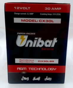 21405 Μπαταρία 510cca YX30L-BS UNIBAT [Ενισχυμένη]