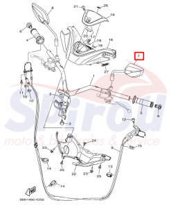 Alternative view of 2DP-F6280-10	Καθρέπτης Αριστερός Nmax125/155