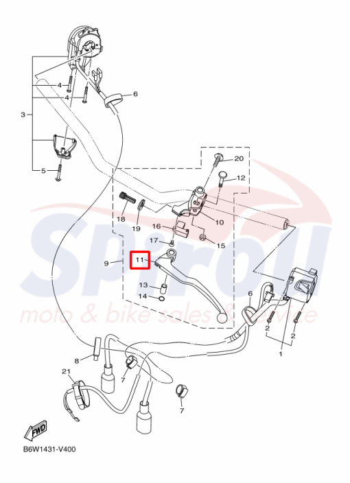 1WD-H3912-00 Μανέτα Συμπλέκτη ΜΤ320 - Image 2