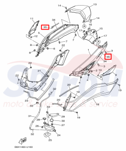 Alternative view of B6H-F173E-D0 Αυτοκόλλητο Σέλας '155' Nmax155
