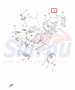 Alternative view of 4HC-11351-01 Φλάντζα Βάσης Κυλίνδρου Xmax250