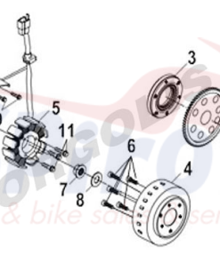 Alternative view of 11394-L4A-000 Φλάντζα Κάρτερ Δεξιά Maxsym400 E5