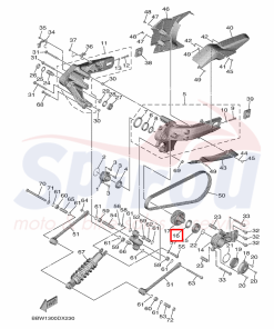 Alternative view of 93102-35023 Τσιμούχα Τροχαλίας Ιμάντας Tmax500/530/560