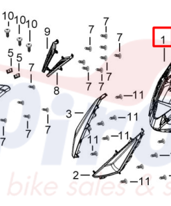 Alternative view of TI0074-17926A-NV	Ποδιά Εμπρόσθια Κάτω Λευκή Cargo125 E4/E5