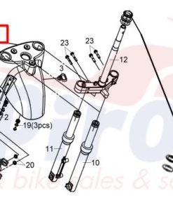 Alternative view of 61100-XFA-000-BVWA Φτερό Εμπρός Μπλέ-Άσπρο [BU-5355/WH-006] FiddleIII125 E4