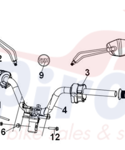 Alternative view of 88120-ZJA-000 Καθρέπτης Αριστερός Jet14 Evo125/200 e5