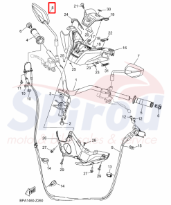Alternative view of BLS-F6290-00 Καθρέπτης Δεξιός Nmax125 MY25