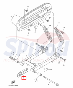 Alternative view of 4S9-F2151-01 Γλύστρα Ψαλιδιού Crypton110C