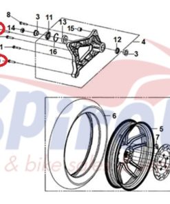 Alternative view of 95801-08050-07 Βίδα Ψαλιδιού 8x50 SR125 E5-Combiz125