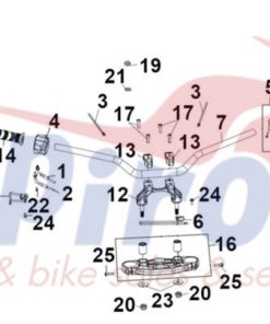 Alternative view of 53166-L4A-004 Χειρολαβή Αριστερή Μαύρη ADXTG-Crui-GTS-HD