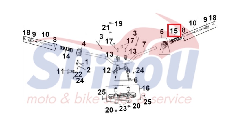 53166-L4A-004 Χειρολαβή Αριστερή Μαύρη ADXTG-Crui-GTS-HD - Image 2