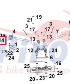 Alternative view of 53140-L4A-003 Χειρολαβή Γκαζιού Μαύρη ADXTG-Crui-GTS-HD