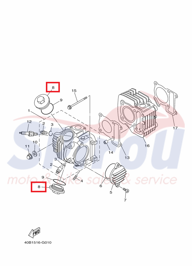5WB-E1186-00 Καπάκι Κεφαλής Βαλβίδων Crypton110c - Image 2