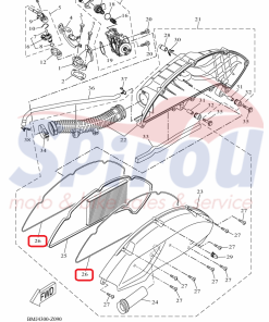 Alternative view of B6H-E4452-10 Λάστιχο Στεγανοποίησης Φίλτροκούτι	Nmax125/155