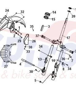 Alternative view of 50308-HMA-000 Ροδέλα Ποτηριών Citycom-Gts-ADX300 E5