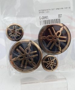 22659 Αυτοκόλλητα Σετ Έμβλημα Υamaha 3D Χρυσά