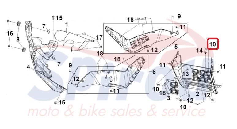 90115-REA-000 Κλιπς Πλαστικών 6mm Κουμπωτό Μαύρο Sym - Image 2