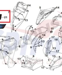 Alternative view of 87123-XY1-000 Αυτοκόλλητο '200i' ST200 E5