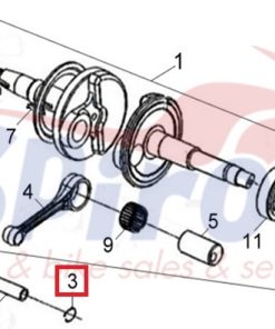 Alternative view of 13115-147-000 Ασφάλεια Πείρου Πιστονιού 10mm SR50