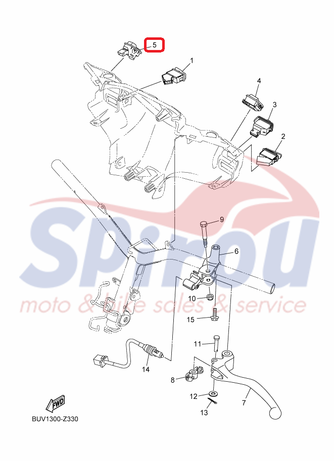 B7J-H277A-00 Διακόπτης Τιμονιού Start-Stop Rayzr125 - Image 2