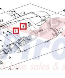 Alternative view of 18295-A1A-000 Απόσταση M6 Sym