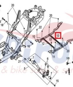 Alternative view of 50623-FWA-000 Βάση Πατώματος Combiz125