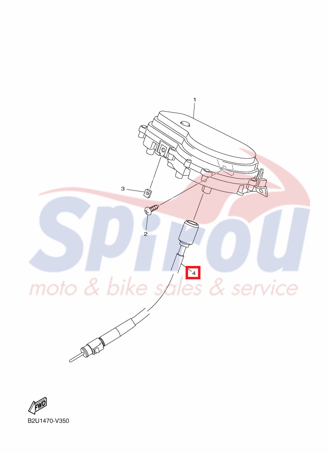 B7J-H3550-11 Ντίζα Κοντέρ Rayzr125 - Image 2