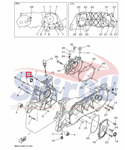 Alternative view of 93102-22829 Τσιμούχα Στροφάλου Δεξιά Nmax125/155[15-26]