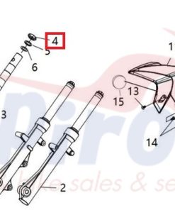 Alternative view of 53212-M36-000 Ποτήρι Λαιμού Πιρουνιού VF125 E5