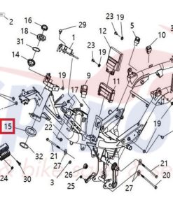 Alternative view of 50305-M36-0002-L1 Ποτήρι Πλαισίου Κάτω VF125 E5