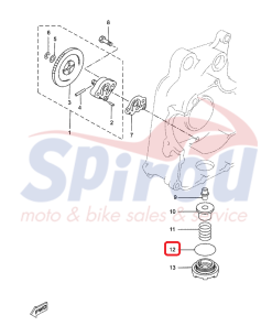Alternative view of 93210-347A1 Ελαστικός Δακτύλιος Τάπα Κάρτερ Xmax250