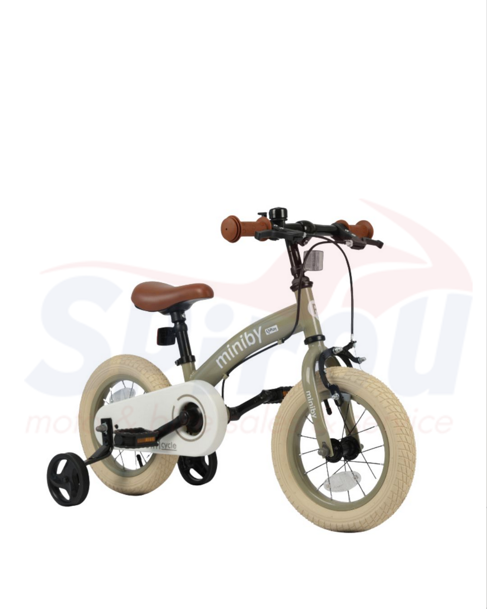 23231 Ποδήλατο Qplay Miniby 14'' Ισορροπίας & Κανονικό 3 Σε 1 Γκρί