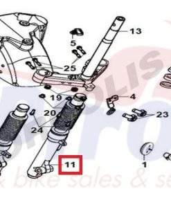 Alternative view of 51400-XV1-000-K Καλάμι Δεξιό Πλήρες Μαύρο Fiddle125 E5