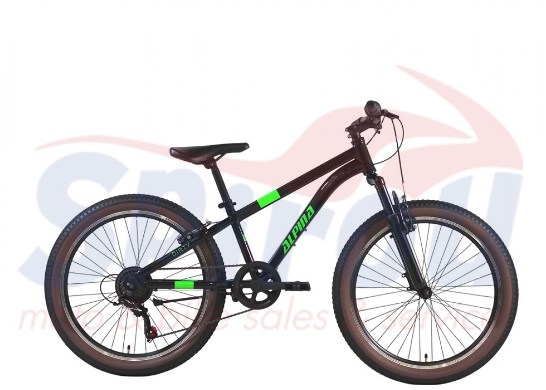 23359 Ποδήλατο 24'' MTB Alpina 7 Ταχυτήτων Ανδρικό Small Μαύρο-Πράσινο