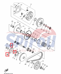 1GC-E7653-01 Γλίστρα Φυγοκεντρικού Rayzr125