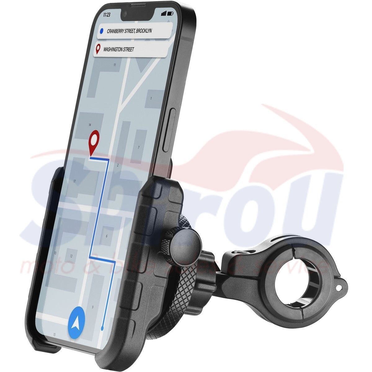 23539 Βάση Κινητού Newrban Aluminium Black Interphone