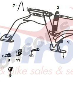 50512-XB1-000 Άξονας Κεντρικού Στάντ Fiddle125 E5