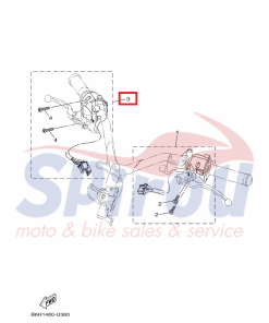 B3F-H3973-02	Διακόπτης Τιμονιού Δεξιός Nmax125/155[24-26]