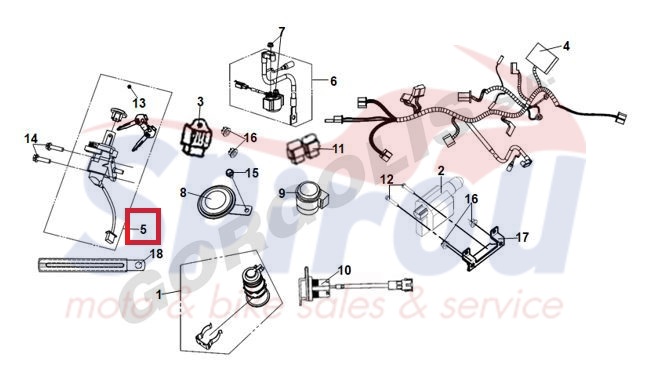 35010-XRE-000 Κλειδαριές Σετ ST125 E5